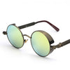 Coating Mirrored Round Sunglasses