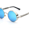 Coating Mirrored Round Sunglasses