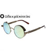 Coating Mirrored Round Sunglasses