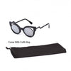 Round Mirror Lens Women Sunglasses