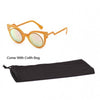 Round Mirror Lens Women Sunglasses