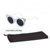 Round Mirror Lens Women Sunglasses