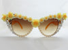 Fashion Flower Pearl Frame Sunglasses