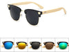 Half Frame Wooden Handmade Sunglasses