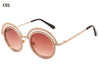 Metal Luxury Pearl Round Sunglasses