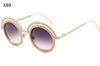 Metal Luxury Pearl Round Sunglasses