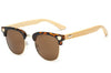 Half Frame Wooden Handmade Sunglasses