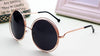 Elegant Round Wire Frame Sunglasses