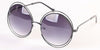 Elegant Round Wire Frame Sunglasses